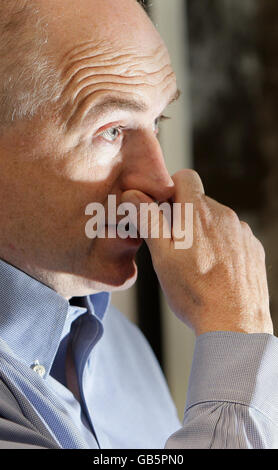 Ryanair-Pressekonferenz Stockfoto