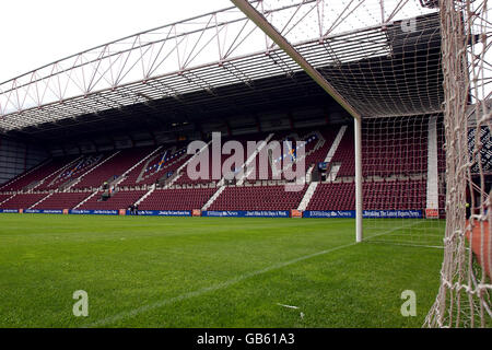 Fußball - Bank of Scotland Premier League - Heart of Midlothian / Dunfermline Athletic. Eine allgemeine Ansicht des Tynecastle Stadions, der Heimat des Herzens von Midlothian Stockfoto