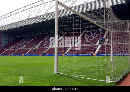 Fußball - Bank of Scotland Premier League - Heart of Midlothian / Dunfermline Athletic. Eine allgemeine Ansicht des Tynecastle Stadions, der Heimat des Herzens von Midlothian Stockfoto