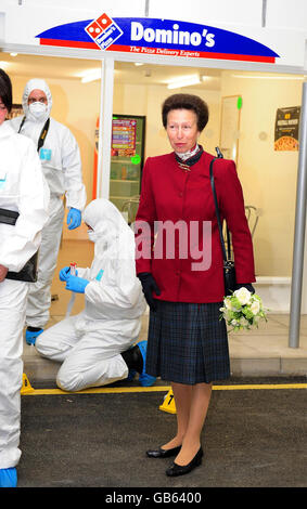 Princess Royal besucht neuen forensischen Lehrzentrum Stockfoto