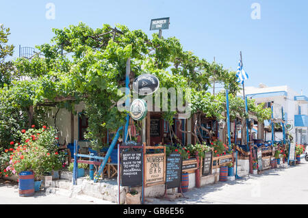 Nummer, eine Bar, Mastihari, Kos (Cos), die Dodekanes, Region südliche Ägäis, Griechenland Stockfoto