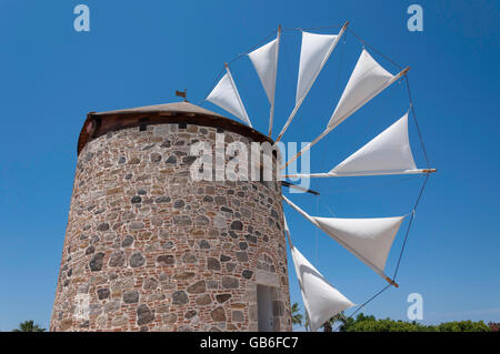 Antimachia Windmühle Antimachia, Kos (Cos), die Dodekanes, Region südliche Ägäis, Griechenland Stockfoto