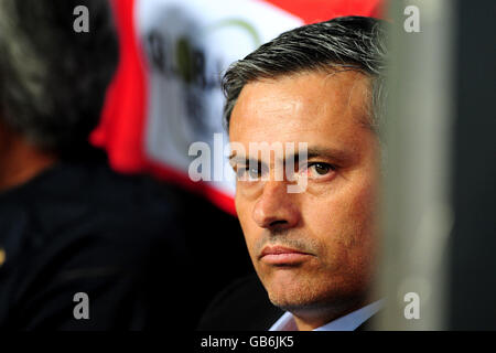 Fußball - Italienische Serie A - AC Mailand / Inter Mailand - Stadio Giuseppe Meazza. Jose Mourinhos Trainer von Inter Mailand Stockfoto