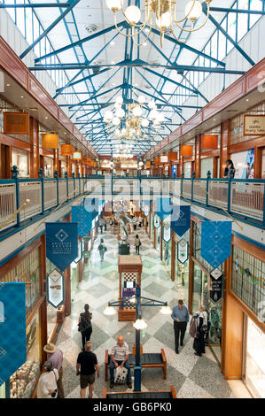 Innere des Brisbane Arcade Shopping Galerie, Queen Street, Brisbane City, Brisbane, Queensland, Australien Stockfoto