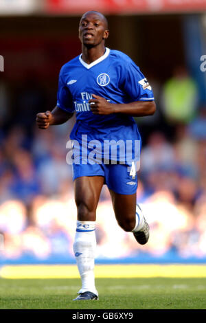 Fußball - FA Barclaycard Premiership - Chelsea / Tottenham Hotspur. Claude Makelele, Chelsea Stockfoto