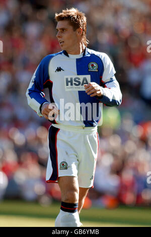 Fußball - FA Barclaycard Premiership - Blackburn Rovers gegen Liverpool. Garry Flitcroft, Blackburn Rovers Stockfoto