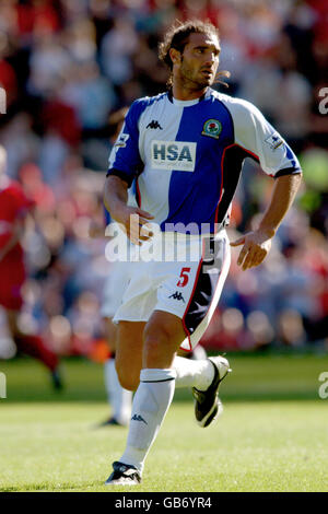 Fußball - FA Barclaycard Premiership - Blackburn Rovers gegen Liverpool. Lorenzo Amoruso, Blackburn Rovers Stockfoto