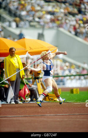 Leichtathletik - Moskau Olympische Spiele - Speerwurf Stockfoto