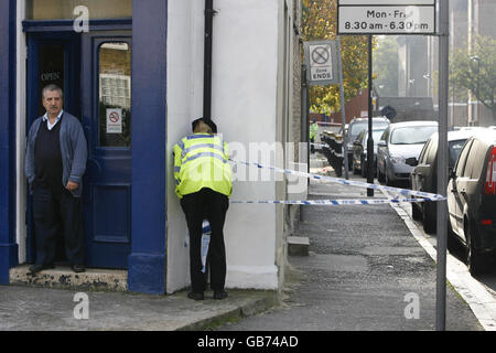 Mann erschossen in London Stockfoto