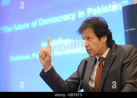 Khan Pakistan Rede Stockfoto