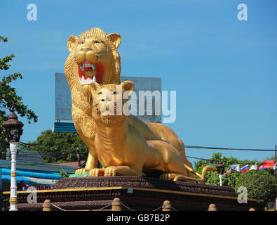 Statue des Löwen in der Stadt von Sihanouk Ville, Kambodscha. Stockfoto