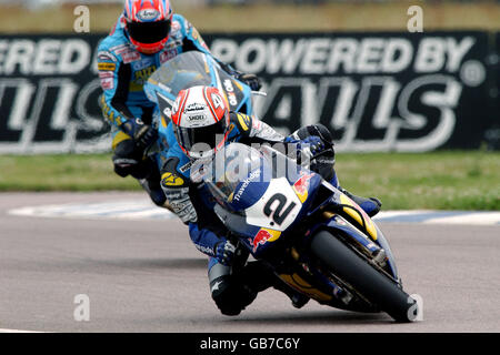 Motorradfahren - British Superbike Championship - Rockingham. Michael Rutter, Renegade Ducati Stockfoto