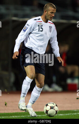 Fußball - FIFA Fußball-Weltmeisterschaft 2010 - Qualifikationsrunde - Gruppe sechs - Weißrussland gegen England - Dinamo Stadium. David Beckham, England Stockfoto