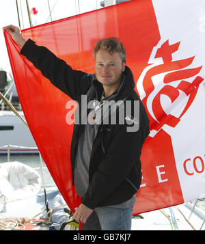 Segeln - Vendee Global Yacht Rennvorbereitungen - Les Sables d ' Olonne Stockfoto