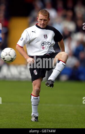 Fußball - FA Barclaycard Premiership - Fulham / Leicester City. Mark Pembridge, Fulham Stockfoto