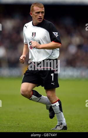 Fußball - FA Barclaycard Premiership - Fulham / Leicester City. Mark Pembridge, Fulham Stockfoto