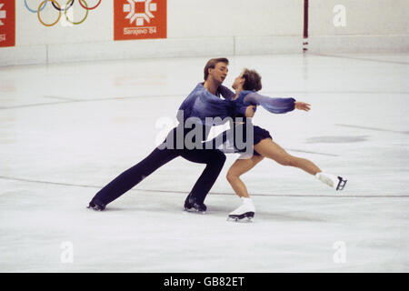 Eis-Eislauf - Olympische Winterspiele - Sarajevo 1984 Stockfoto