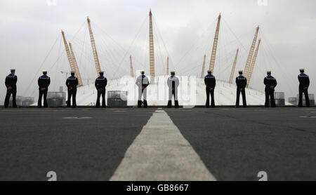 HMS Illustrious Besuch in London Stockfoto