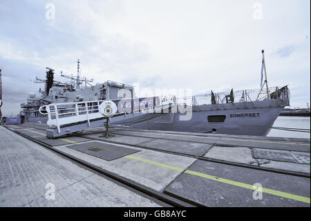 Lager - HMS Somerset Stockfoto