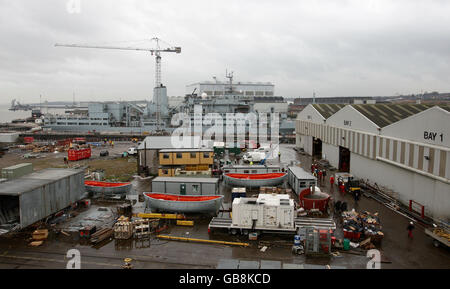 Die Cammell Laird Werft in Birkenhead, Merseyside. Stockfoto