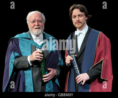 Richard Attenborough und James McAvoy geehrt - Glasgow Stockfoto