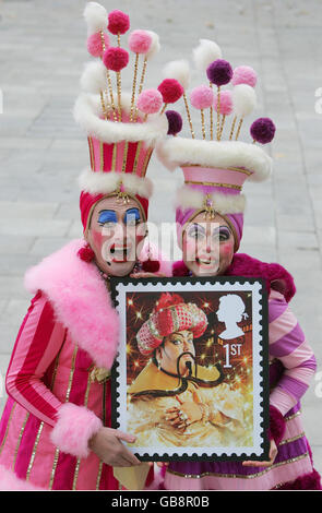 Royal Mail Weihnachtsmarken Stockfoto