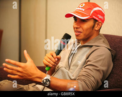 Formel 1 Motor Racing - Lewis Hamilton-Pressekonferenz - Hilton Hotel - Sao Paulo Stockfoto