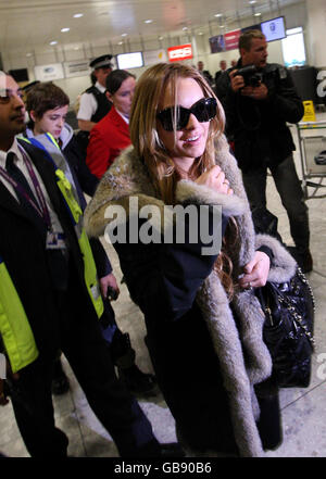 Lindsay Lohan kommt im Vereinigten Königreich Stockfoto