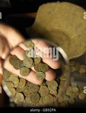 British Museum-Vitrinen-Schatz findet Stockfoto