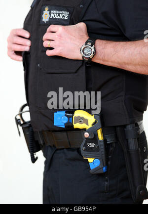 Taser Elektroschocker demonstration Stockfoto