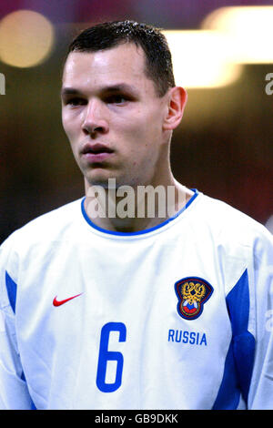 Fußball - Europameisterschaft 2004 Play-Off - zweite Etappe - Wales gegen Russland. Sergei Ignaschewitsch, Russland Stockfoto