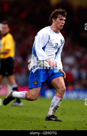 Fußball - Europameisterschaft 2004 Play-Off - zweite Etappe - Wales gegen Russland. Marat Izmailov, Russland Stockfoto