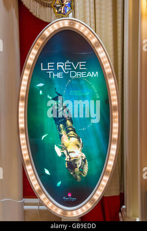 Le Reve im Wynn Hotel in Las Vegas Stockfoto