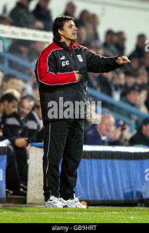 Fußball - FA Barclaycard Premiership - Fulham gegen Portsmouth. Fulhams Manager Chris Coleman Stockfoto