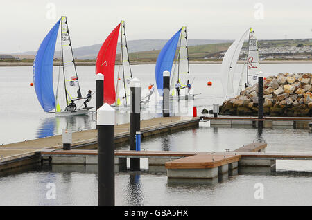 Olympia - Segel - ODA enthüllen Abschluss des ersten 2012 Austragungsort - Weymouth & Portland National Sailing Academy Stockfoto