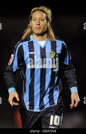 Fußball - FA Cup - Replay der ersten Runde - Northampton Town / Leeds United - Sixfields Stadium. Luciano Becchio, Leeds United Stockfoto