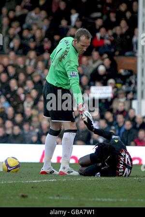 Fußball - Barclays Premier League - Fulham V Manchester City - Craven Cottage Stockfoto