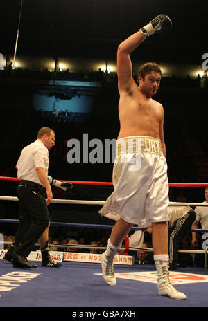 Boxen - britische Lightwight Title Fight - John Murray V Lee McAllister - Robin Park Centre Stockfoto