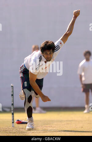 Fussball - England-Netze-Session - Punjab Cricket Association Stadion - Mohali - Indien Stockfoto