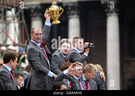 Rugby-Union - Weltmeisterschaft 2003 - England Siegesparade Stockfoto