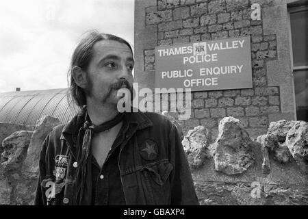 Britische Entertainment - Musik - Festivals - Watchfield-freie Musik-Festival - 1975 Stockfoto