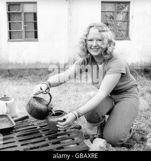 Britische Entertainment - Musik - Festivals - Watchfield-freie Musik-Festival - 1975 Stockfoto