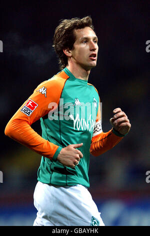 Fußball - Deutsche Bundesliga - Werder Bremen / Hansa Rostock. Frank Baumann, Werder Bremen Stockfoto