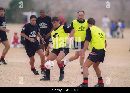 NEUE UNTERZEICHNUNG ROY KEANE AUSBILDUNG BEI MANCHESTER UNITED IN JOHANNESBURG Stockfoto