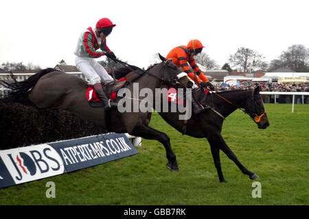 Pferderennen - Kempton Park Rennbahn Stockfoto