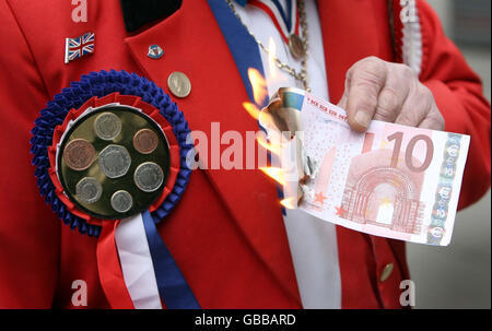 10. Jahrestag des Euro Stockfoto