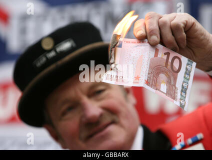 10. Jahrestag des Euro Stockfoto