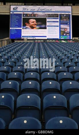 Rugby Union - Offizielle Website-Einführung - Murrayfield. Der schottische Rugby-Union-Trainer Frank Hadden startet eine neue Website. Stockfoto