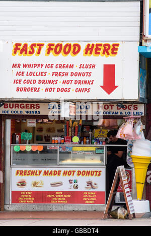 Fast Food-Kette auf der Promenade in Blackpool, Lancashire, UK Stockfoto