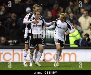 Fußball - Carling Cup - Semi Final - Hinspiel - Derby County V Manchester United - Pride Park Stockfoto